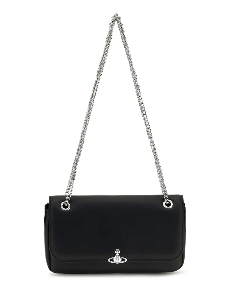 Vivienne Westwood Women's Chain Crossbody Bag Black Polyester Wallets & Purses Black