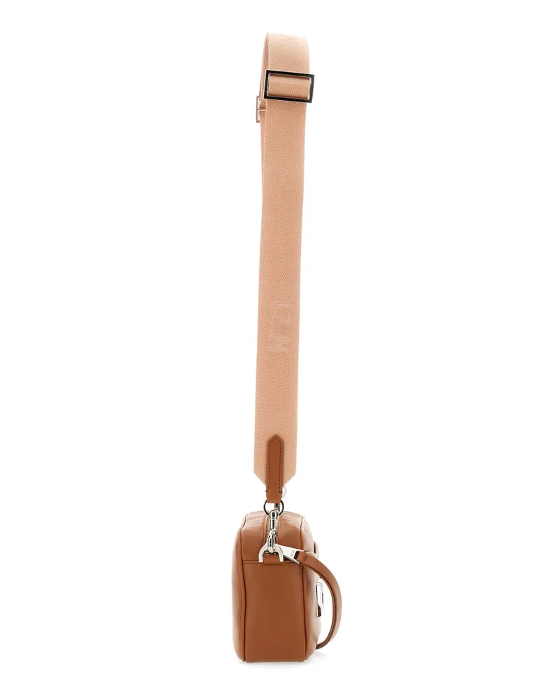 N° 21 Women's Logo Plaque Bag Buff Leather Shoulder Beige
