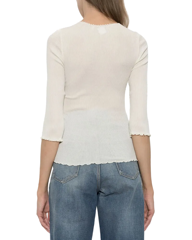 Chloé Ribbed Cotton Jersey Bodysuit — White White