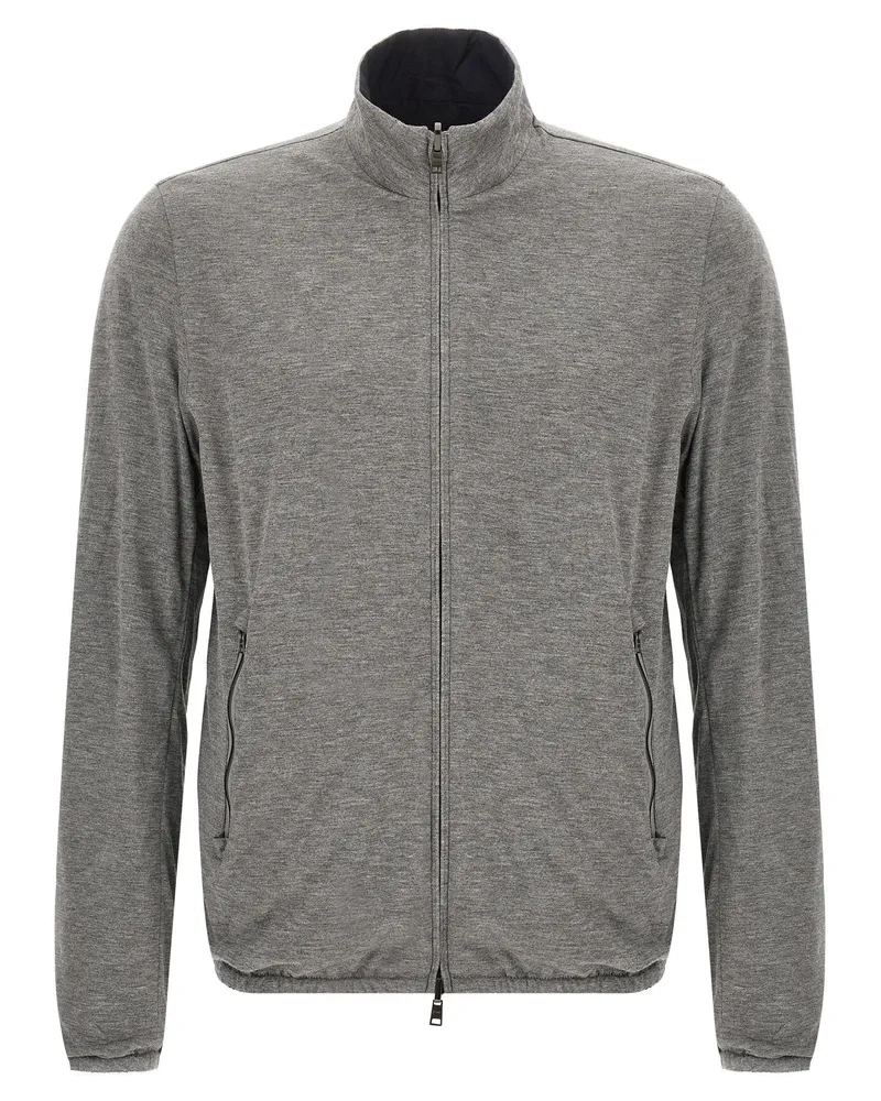 Herno Reversible Technical Bomber Jacket — Black Black