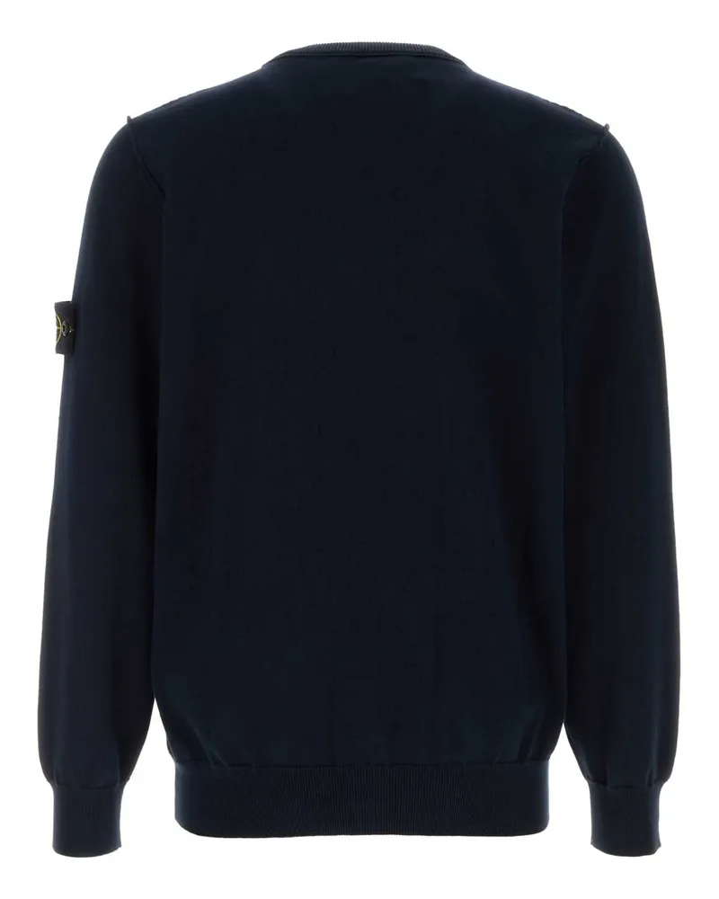 Stone Island Navyblue Exterior: Cotton Maglieria Sweater Navy
