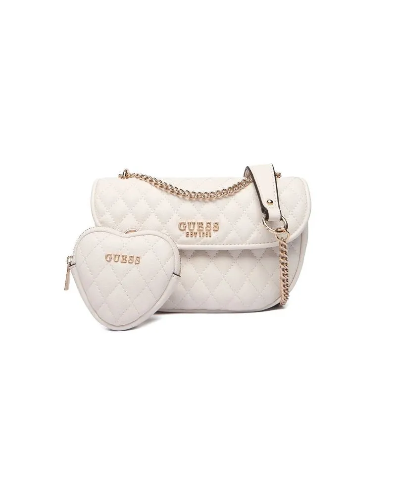 Guess Women's Crossbody Bag Off White Polyurethane - Crossbody-Bags White