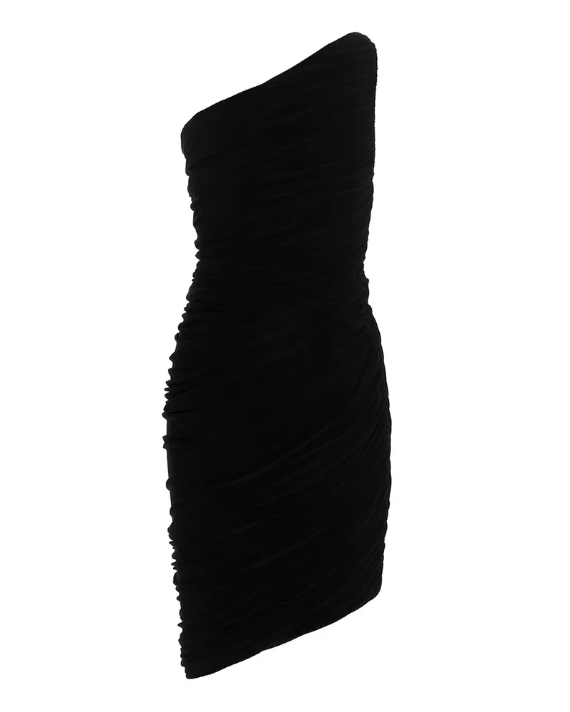 Norma Kamali Women's Black Polyester Short Dress Black