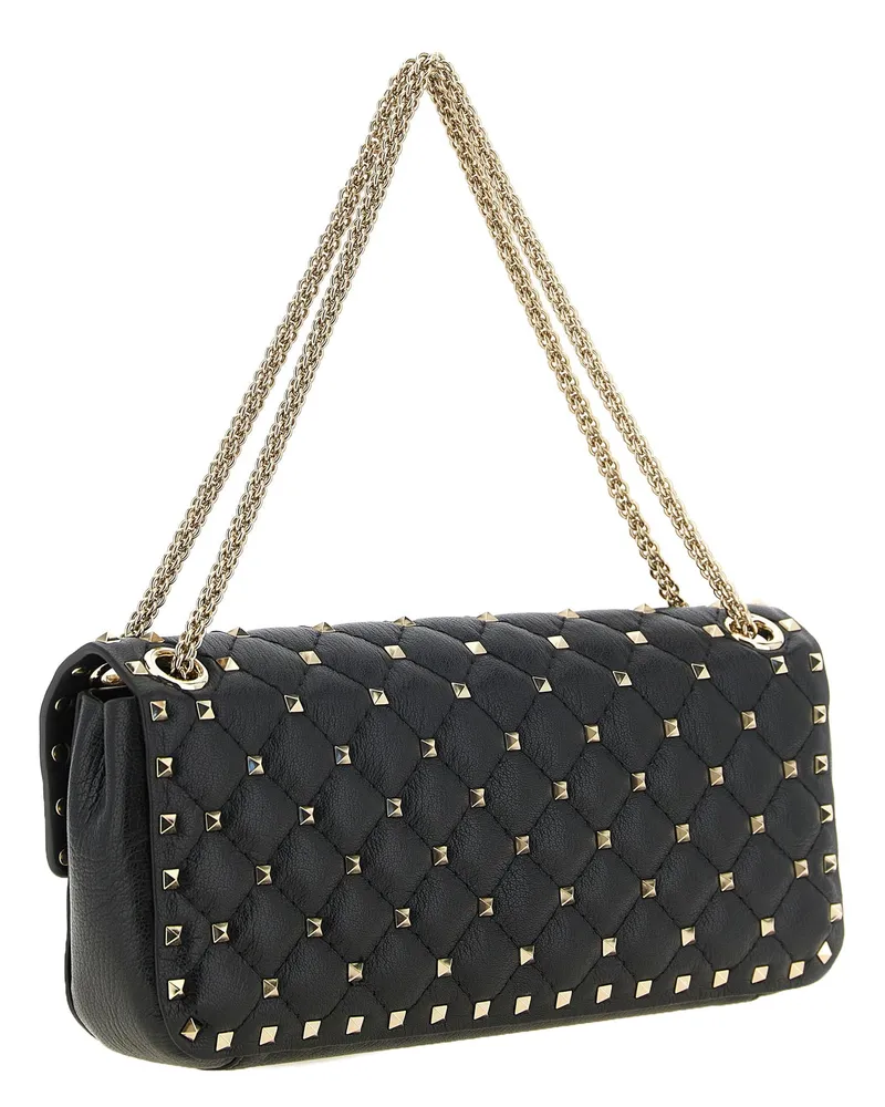 Valentino Garavani Leather Shoulder Bag — Black Black