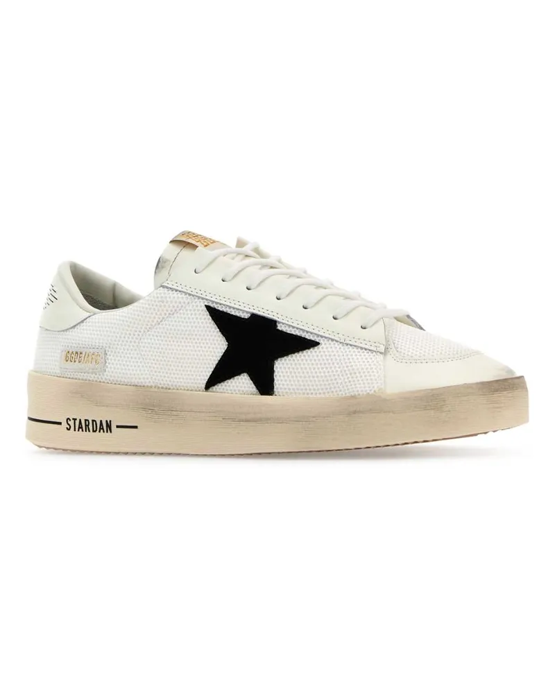 Golden Goose Men's Multicolor Leather And Mesh Stardan Sneakers Whiteblack Cow Poliester White