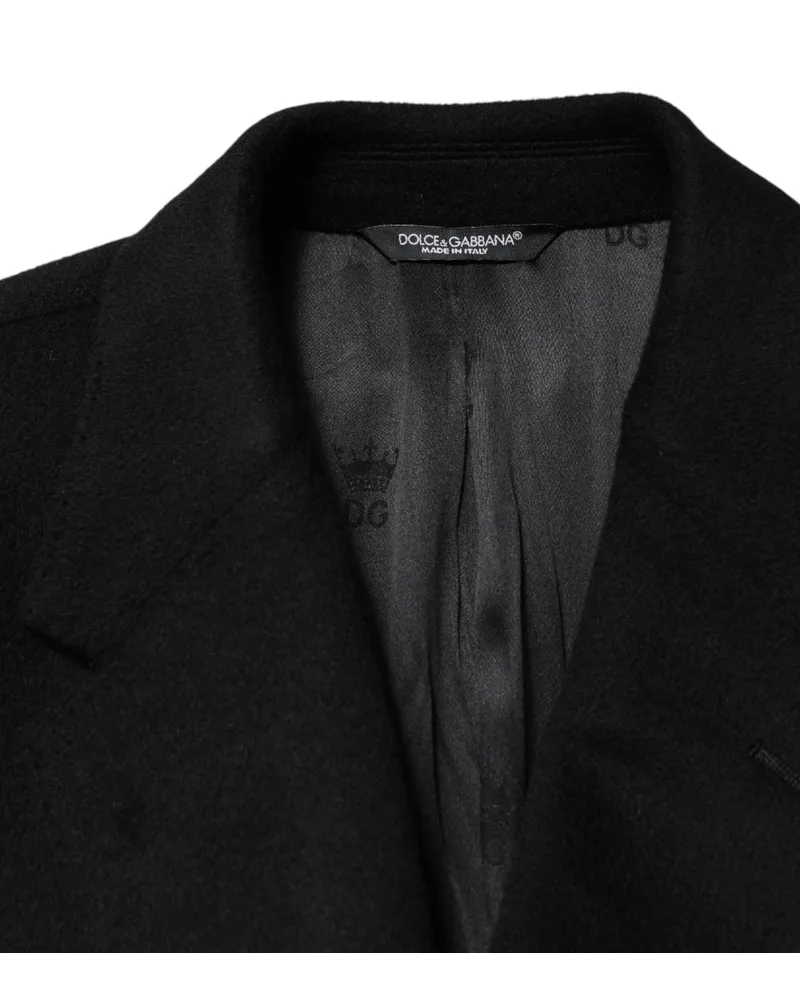 Dolce & Gabbana Double-Breasted Cashmere Coat — Black Black