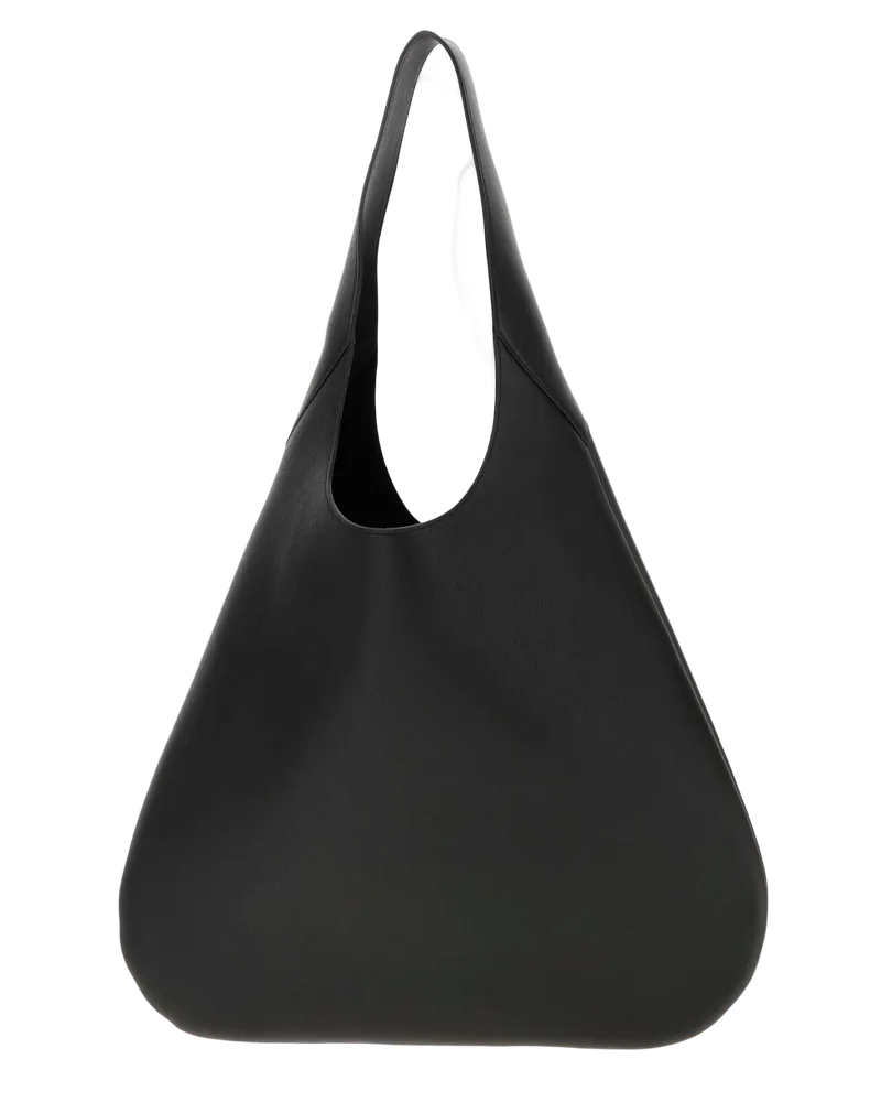 Carven Leather Shoulder Bag — Black Black