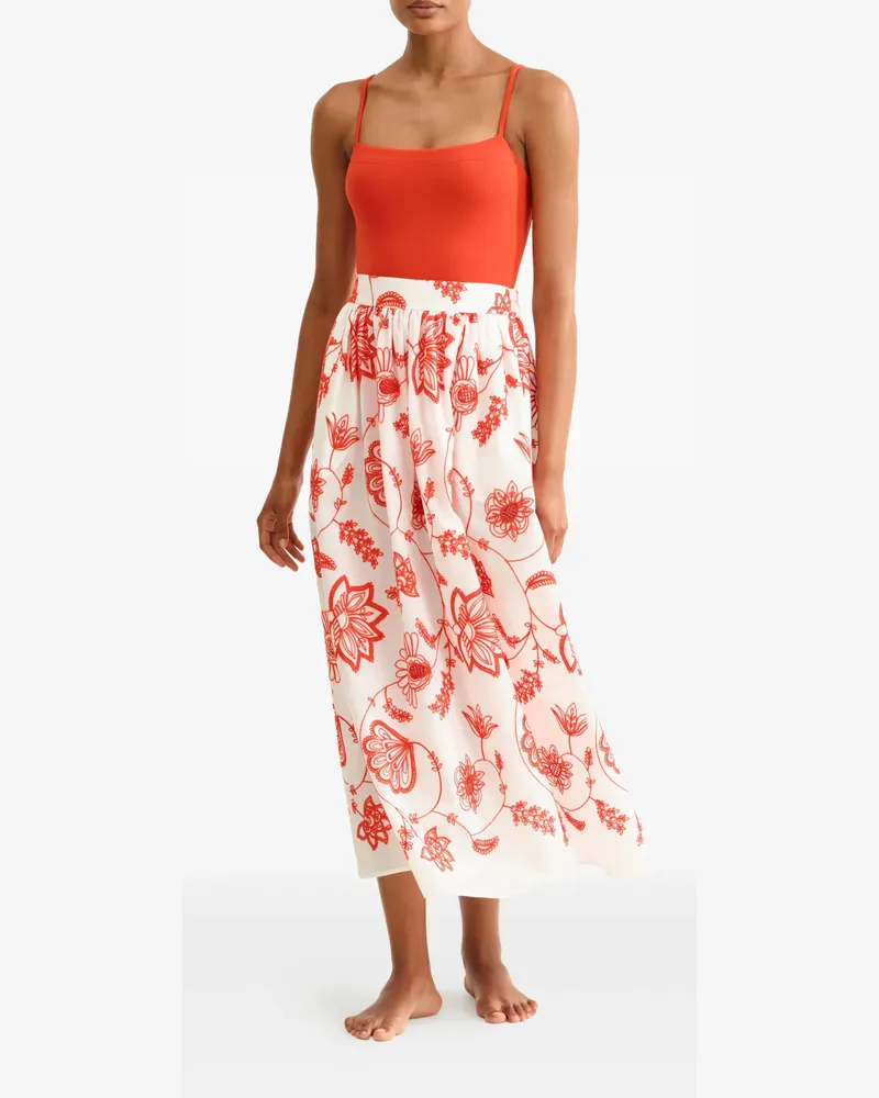 Eres Women's Calie Midi Skirt Ss26 W White