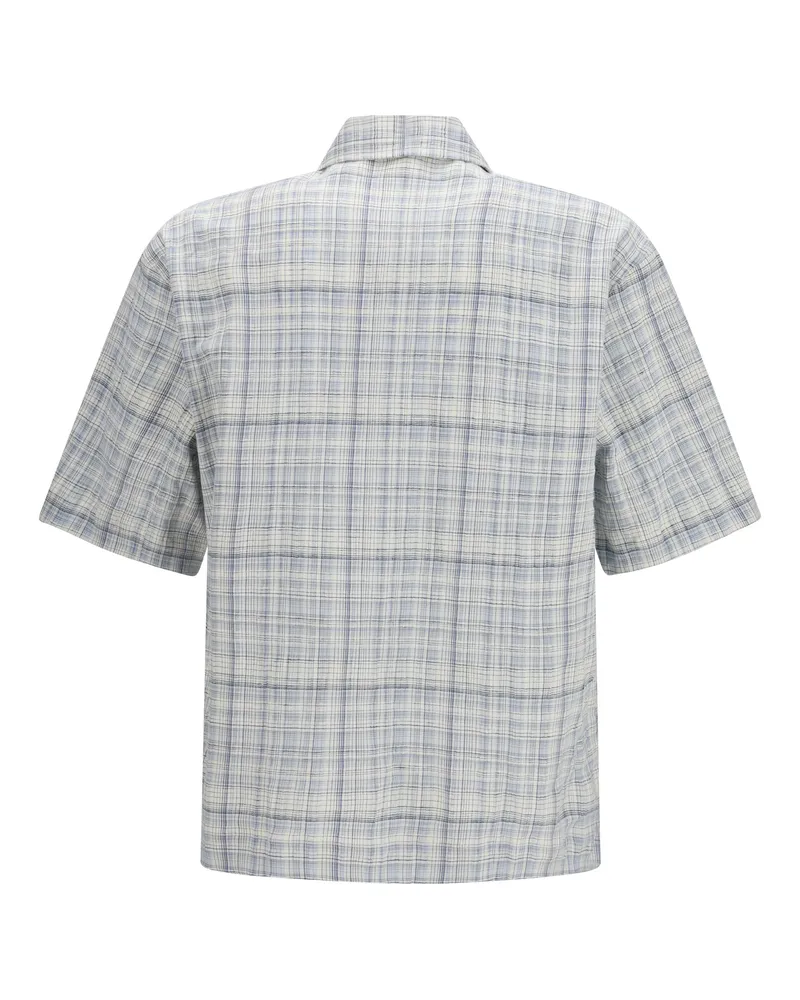 Sunflower Men's Adam Short-Sleeved Shirt Blue Cotton; Elastane Blue