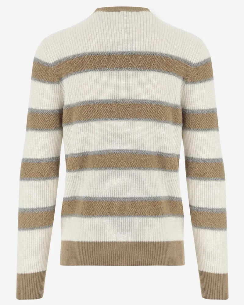 Malo Men's Cashmere Sweater With Striped Pattern Multicolor