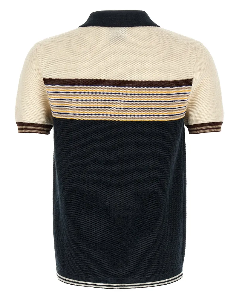 Casablanca Paris Color-Block Cotton-Wool Polo Shirt — Multicolor Multicolor