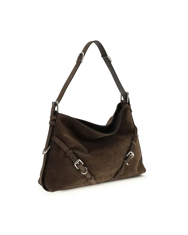 Givenchy Women's Black Calf Leather Bos Taurus Shoulder Bag Black
