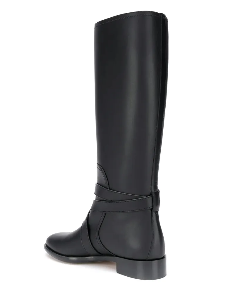 Ferragamo Women's Gancini Knee-High Boots Black Black