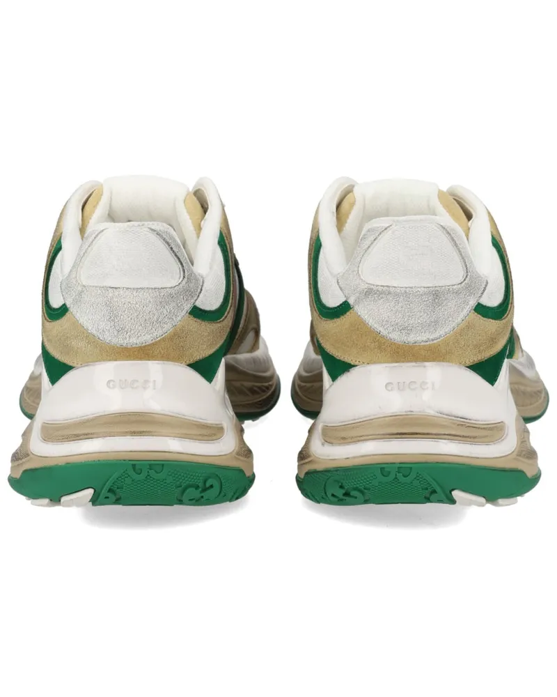 Gucci Calf Leather Low-Top Sneakers — White White