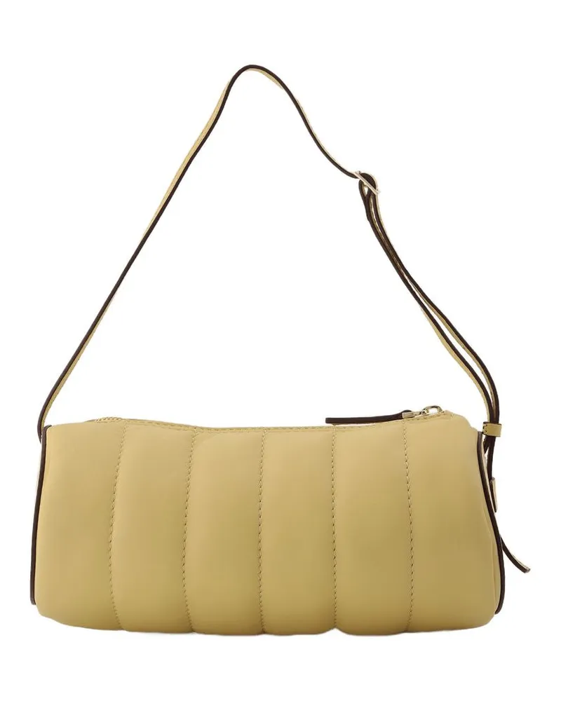 Manu Atelier Women's Shoulder Bag Beige Leather Beige