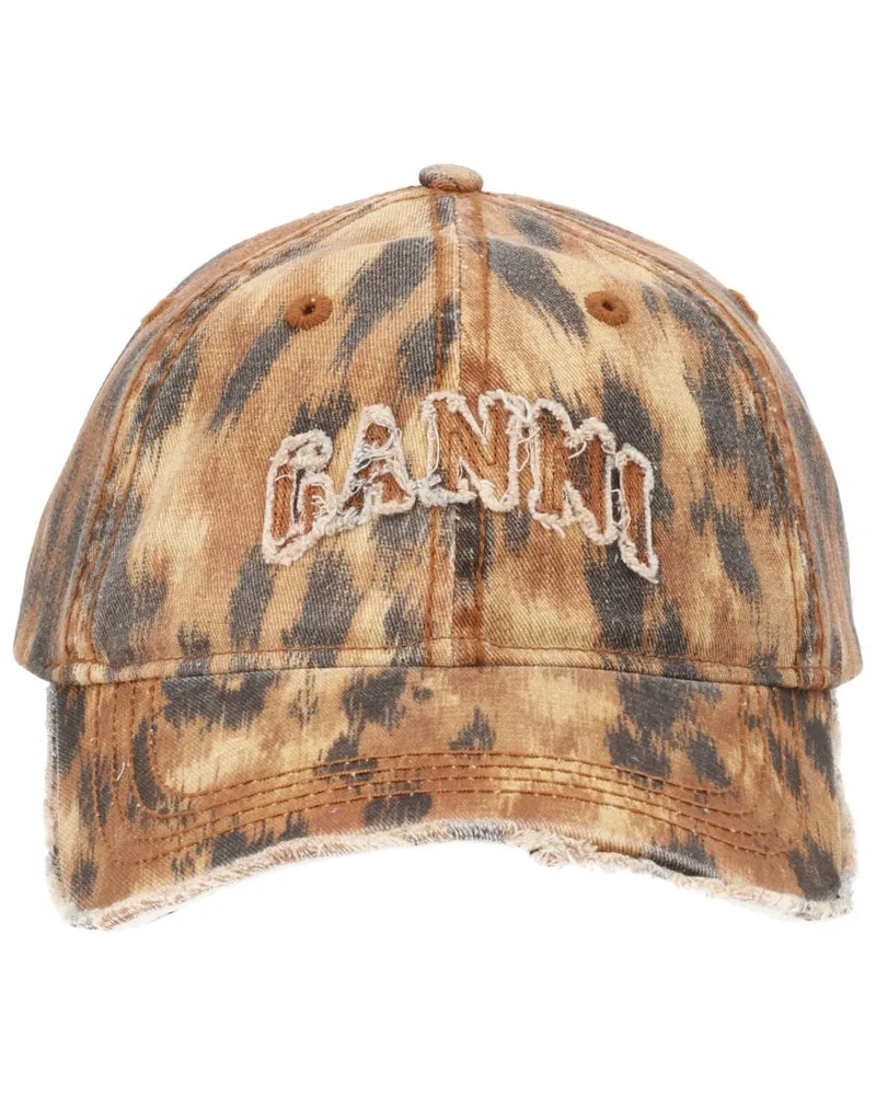 Ganni B3020171_01C Organic Cotton Baseball Cap — Multicolor Multicolor