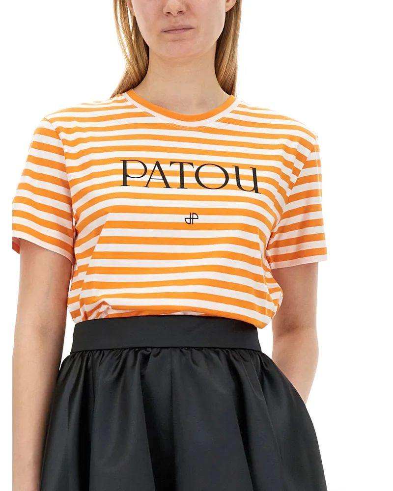Patou Logo Cotton T-Shirt — Multicolor Multicolor