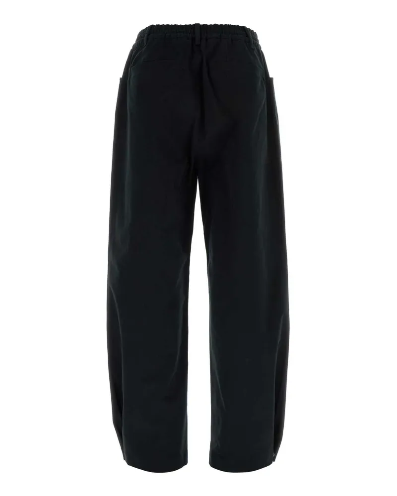 Herno Cotton Elastane Trousers — Black Black