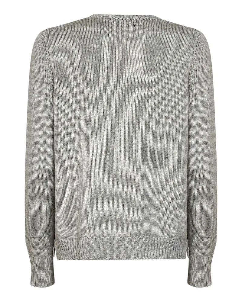 Blanca Virgin Wool Crewneck Sweater — Green Green
