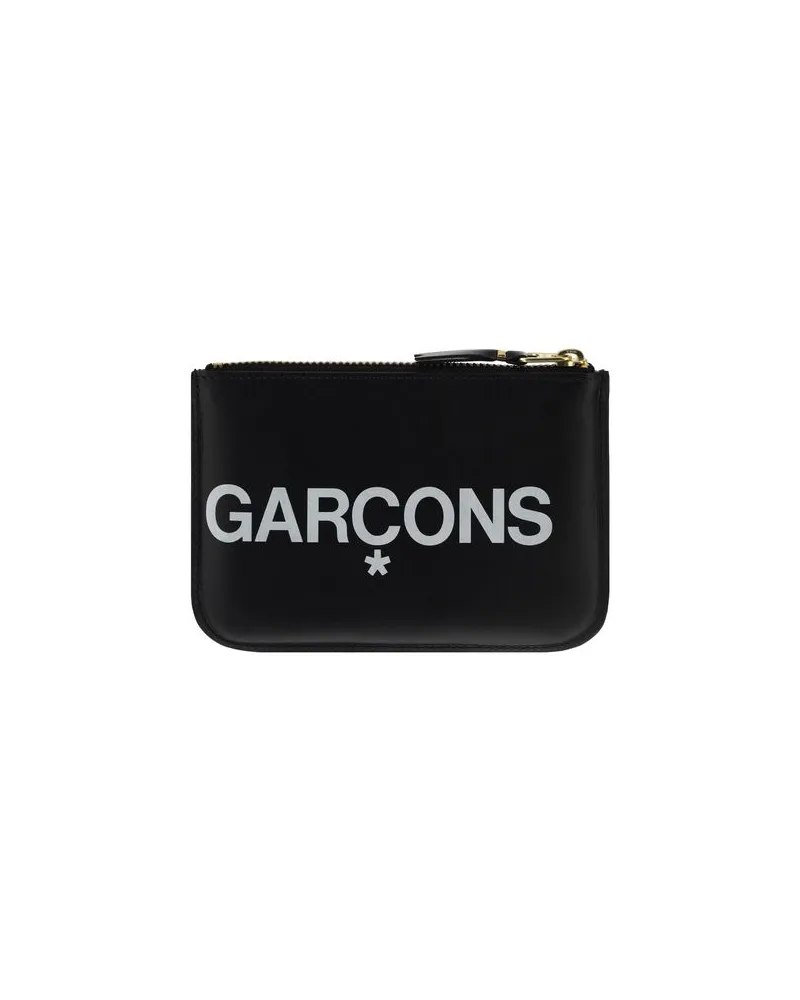 Comme des Garçons Men's Black Calf Leather Bos Taurus Wallet Black