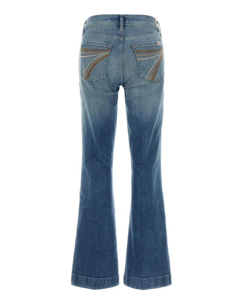 7 for all mankind Women's Stretch Denim Dojo Jeans Blumedio Exterior: Cotton Elastane Blue