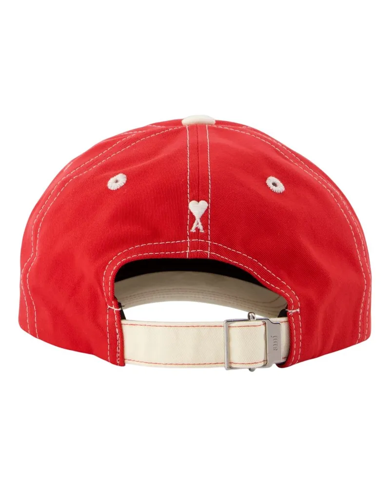 AMI Paris Unisex Ami Cap - Paris Cotton Red Accessories Hats Red