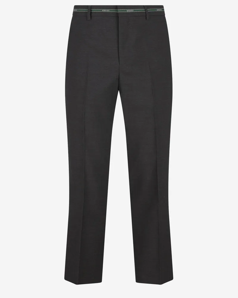 Gucci Men's Trousers Wool Grey Gray