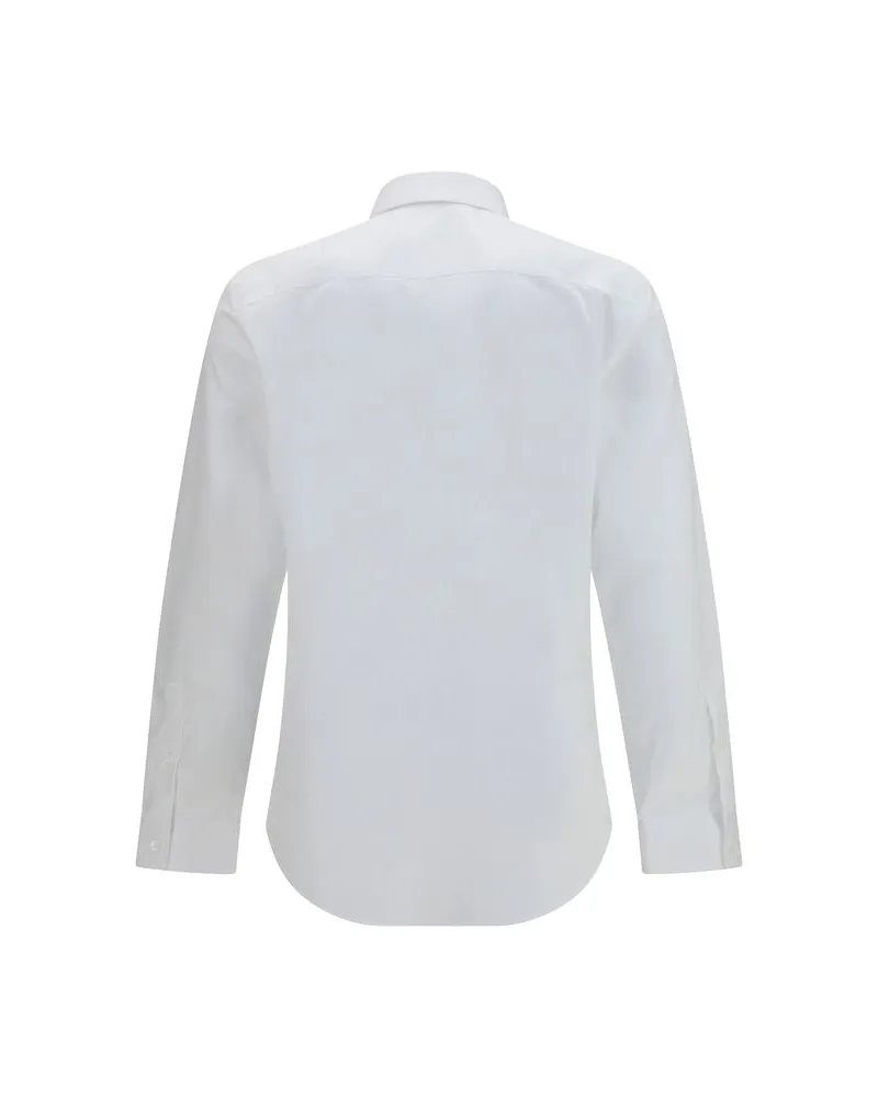 Burberry Men White Cotton Dress Shirt White