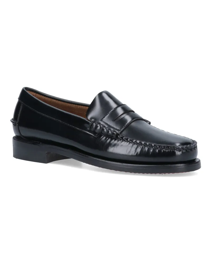 Sebago Men's Flat Shoes Black Leather Black