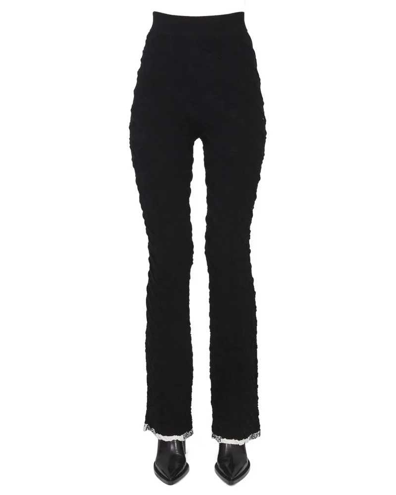 AMBUSH Logo Cotton Trousers — Black Black