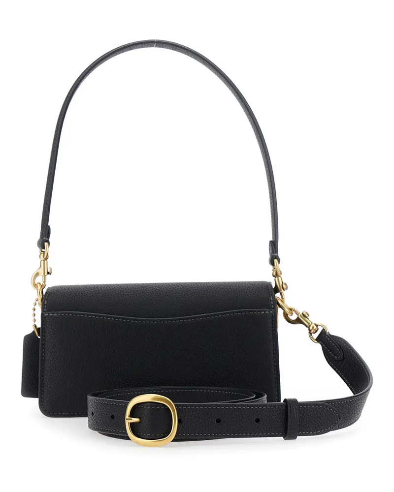 Coach Women's Crossbody Bag Tabby 20 Black Leather Cow Shoulder Black