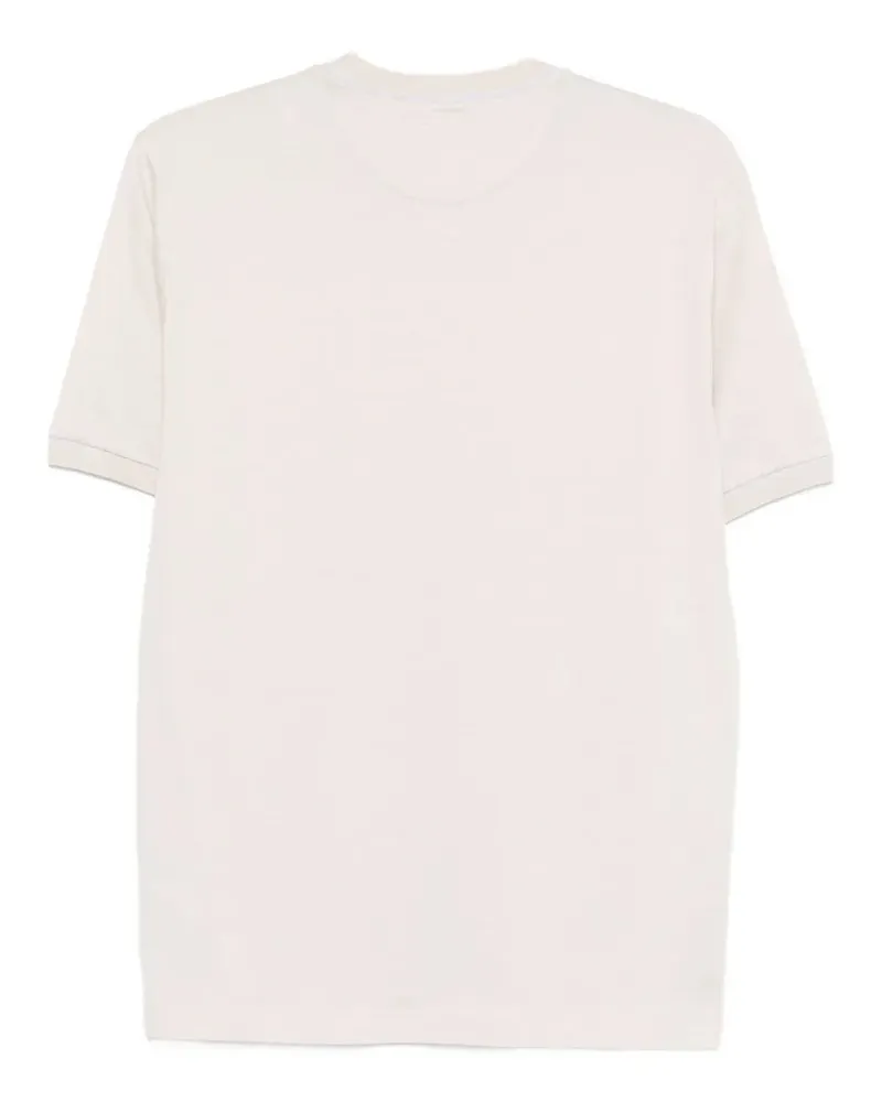 Eleventy Women Short-Sleeved Cotton T-Shirt Aw25 M Beige