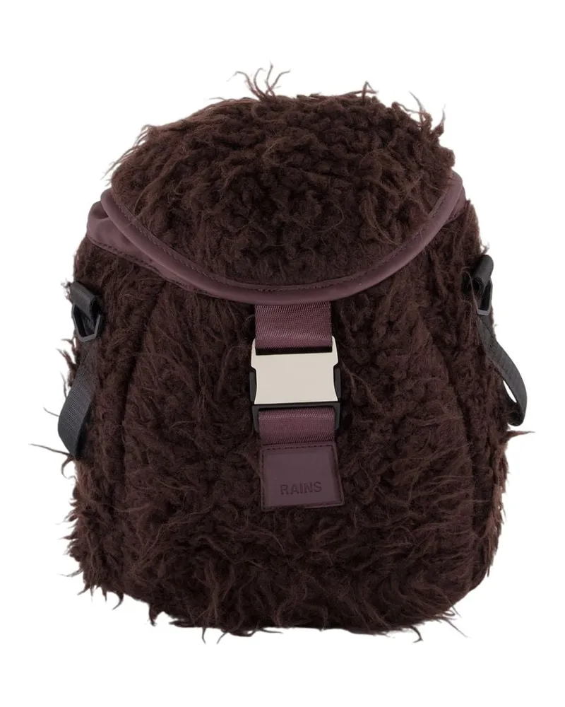 RAINS Unisex Valera Vision Bucket Backpack Mini -  Synthetic Burgundy Bags Backpacks Burgundy