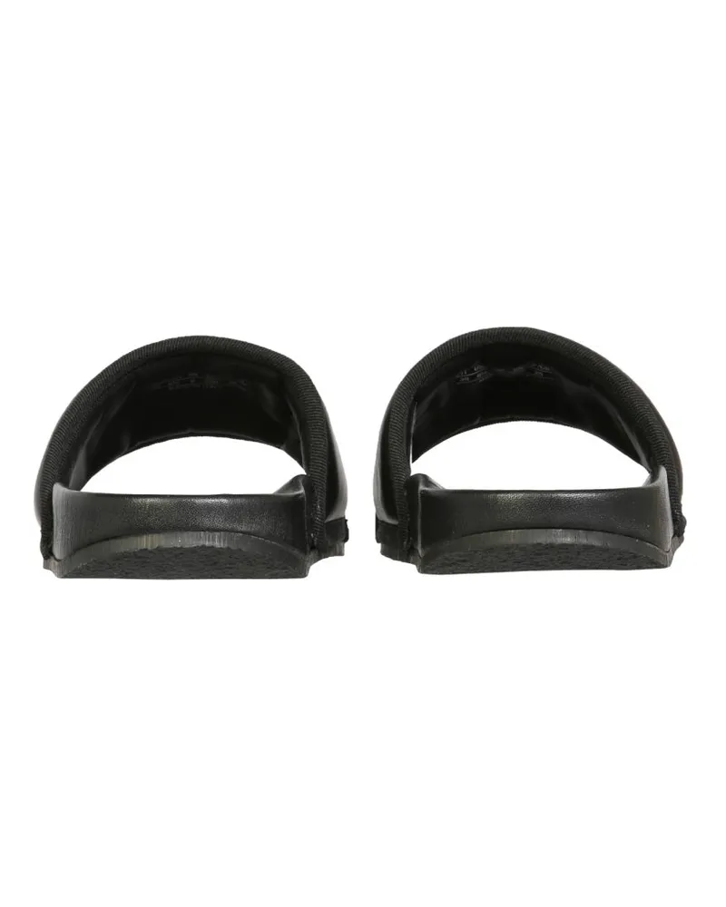 AMBUSH Leather Slide Sandals — Black Black