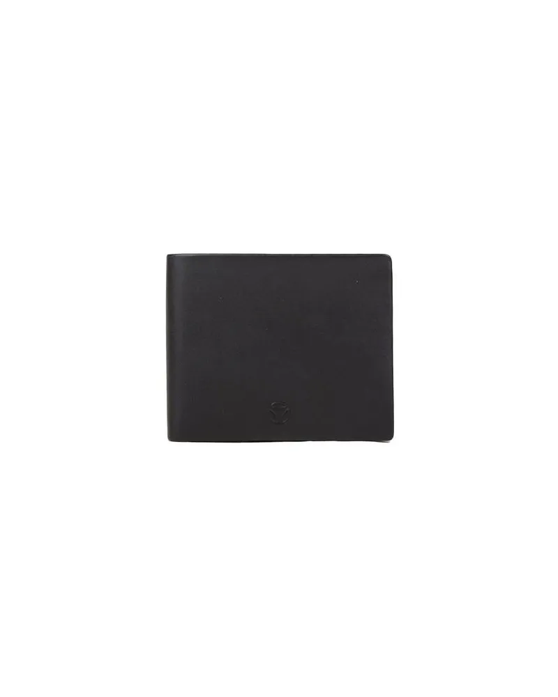 MOMO DESIGN Men's Wallet Black Leather Bags Black