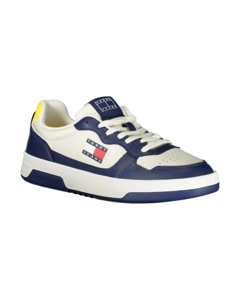 Tommy Hilfiger Colour-Block Leather and Polyurethane Sneaker — Blue Blue