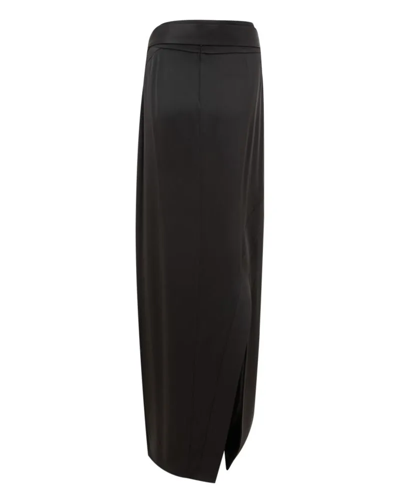 Tom Ford Women Black Acetate Long Skirt Black