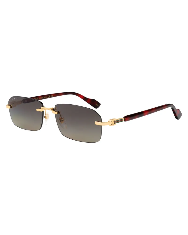 Gucci GG1221S Gold-Havana Acetate Sunglasses — Gold Gold