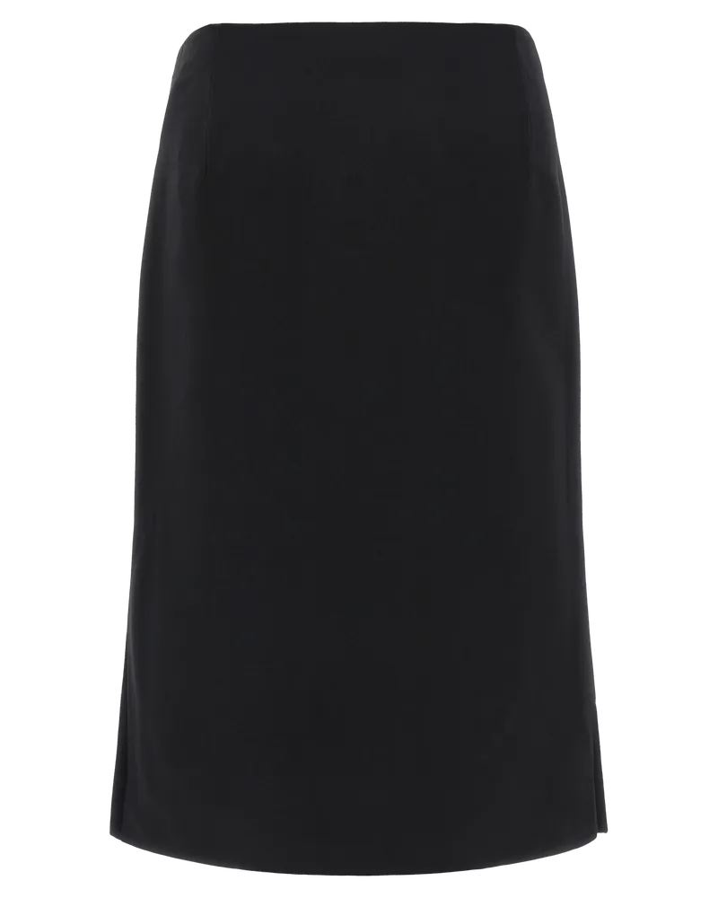 Fendi Wool Blend Pencil Skirt — Black Black