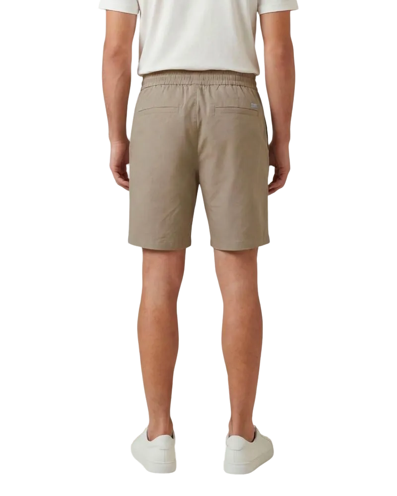 Armani Exchange Cotton Blend Shorts — Beige Beige
