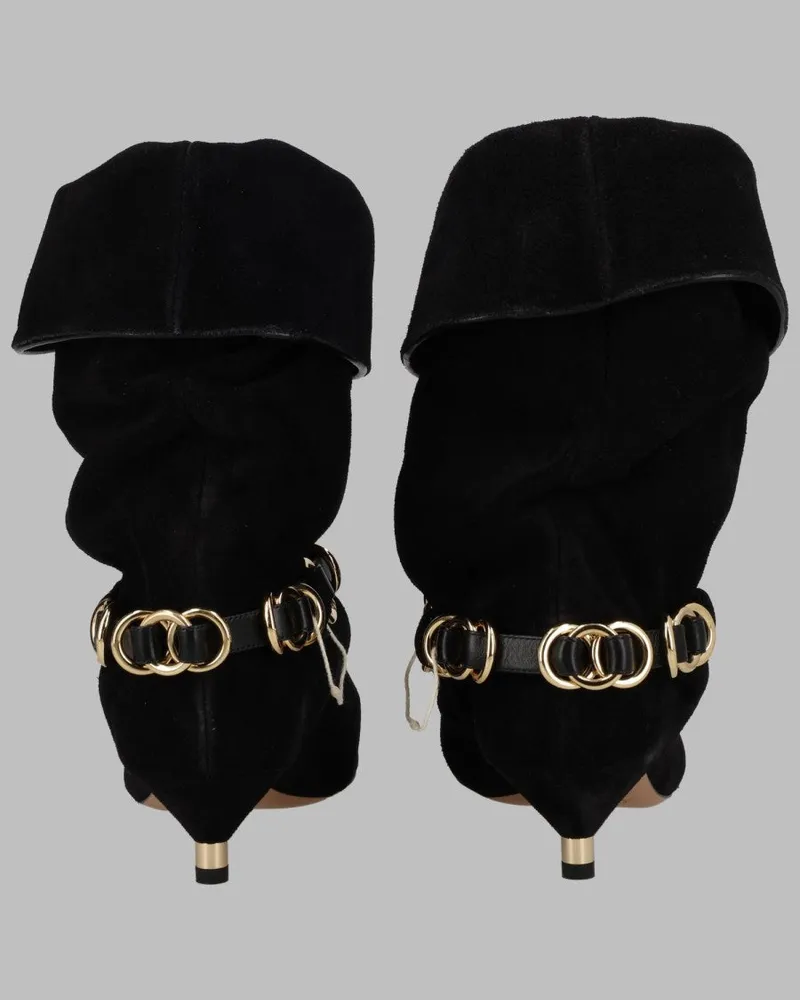 Isabel Marant Edrik Rings Ankle Boot — Black Black