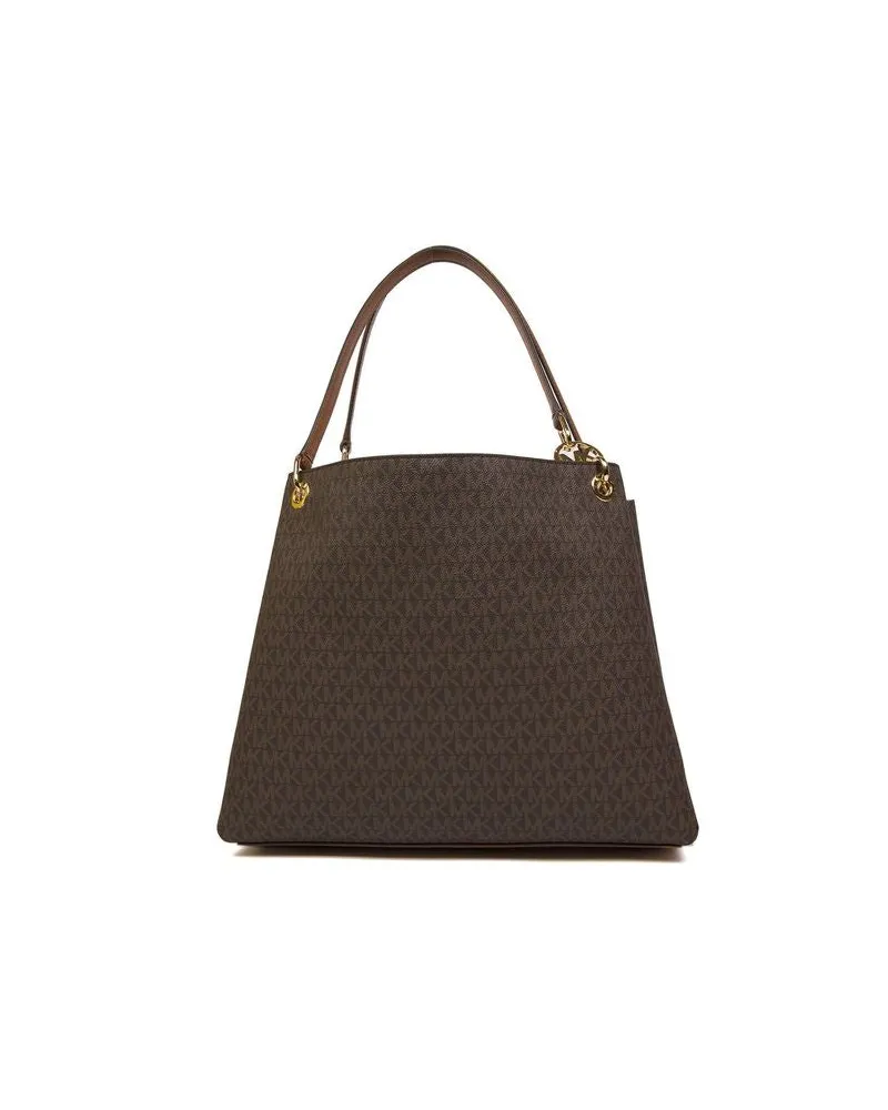 Michael Kors Women's Tote Brown 89.coated Canvas Polyester Tote-bags Brown