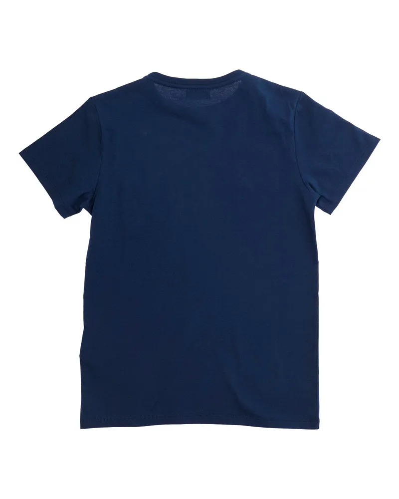 Gucci Logo-Embroidered Cotton T-Shirt — Navy Navy