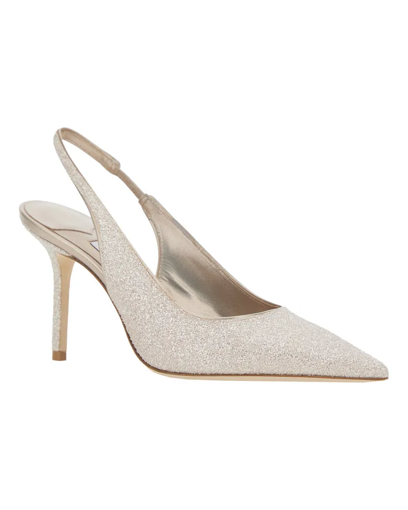 Jimmy Choo Women's Pumps Love Sb 85 Metallic Gold Textile Gold