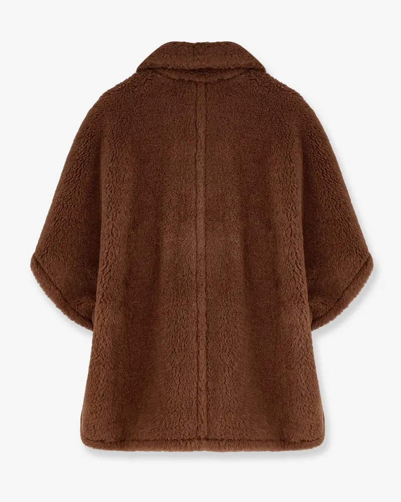 Max Mara Women's Cape Mxacavallo Brown Alpaca Jacket Brown