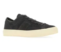 Men's Blue Suede Cambridge Sneakers Anthracitecream