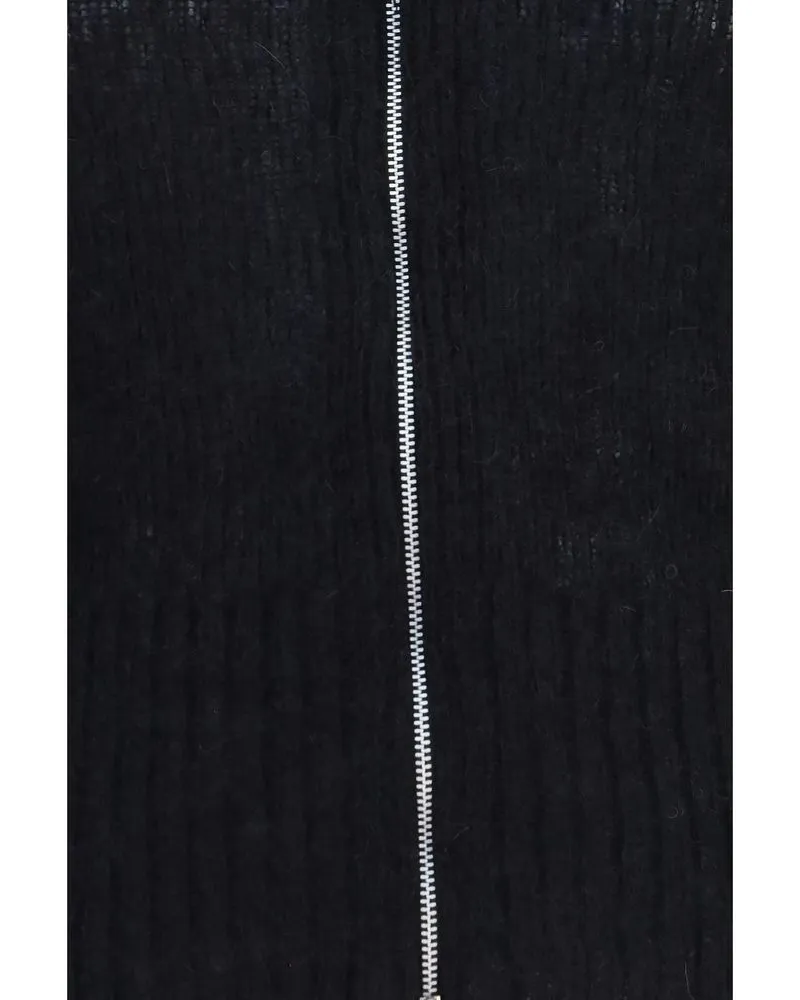 Our Legacy Alpaca-Blend Zip-Up Hoodie — Black Black