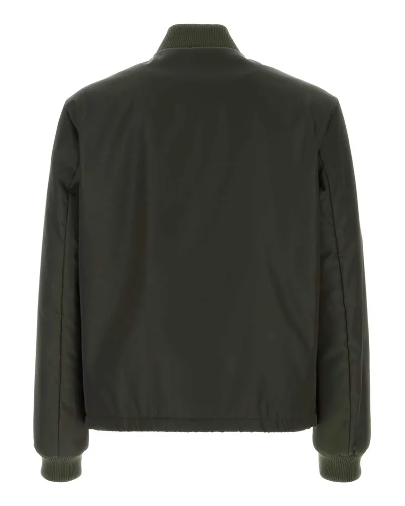 Prada Men's Bottle Green Nylon Bomber Jacket Mimetico Giubbini Green