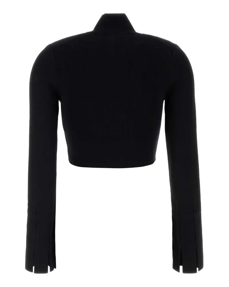 Nanushka Women's Black Stretch Viscose Blend Izan Cardigan Maglieria Black