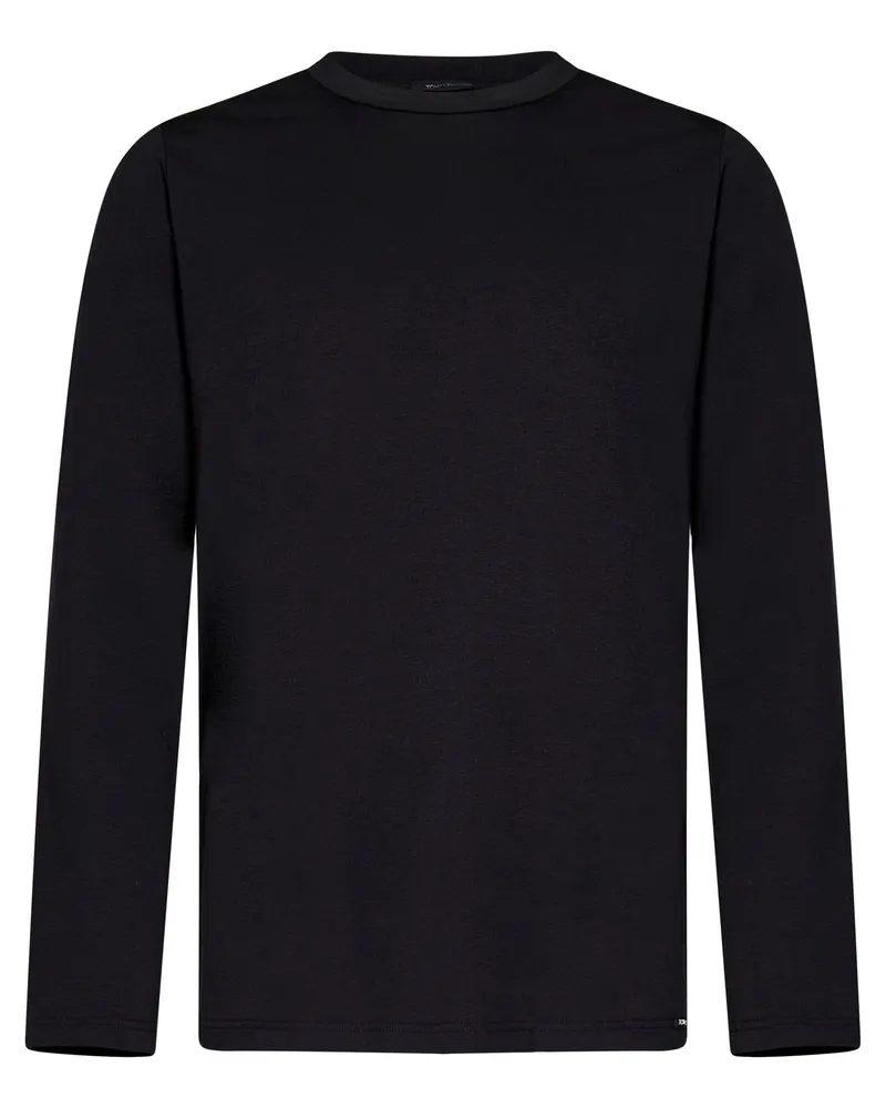 Tom Ford Men's T-Shirt Ribbed Crewneck Black Cotton T-Shirts And Polos Black